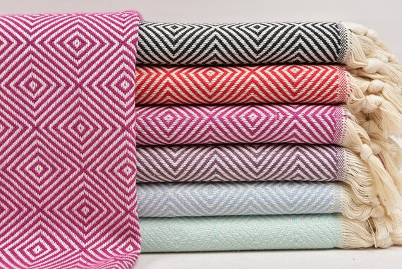 Small Towel, Turkish Towel, Face Towel, Diamond Towel, 20x36