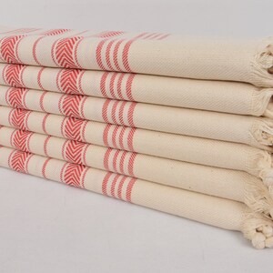 36&quot;x70&quot; Personalized Turkish Beach Towels, Embroidered Turkish Bathroom Towel, Red Bridal Shower Gift Towels,  Wedding Gift Towels A-04