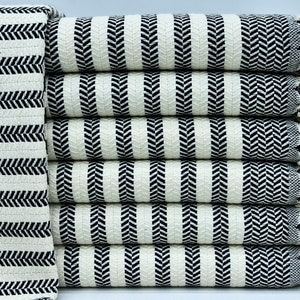Bulk Towel, Bath Towel, Turkish Towel, Hammam Towel, Gift Towel, 40&quot;x70&quot; Picnic Towel, Beach Towel, Black Towel, Turkish Peshtemal, T-01