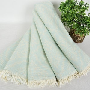 Turkish Towel, Mint Green Towel, Turkey Towel, Bath Towel, Double Side Towel, 36&quot;x70&quot; Turkish Peshtemal, Towel, Bridesmaid Gift Towel D-08