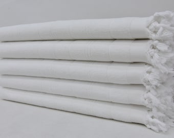 Handtuch aus Bio-Baumwolle, Türkisches Handtuch, Kopftuch, Küchentuch, Gesichtstuch, Weißes Handtuch, Frottee-Handtuch, 18 "x40" Handtuch, D-204