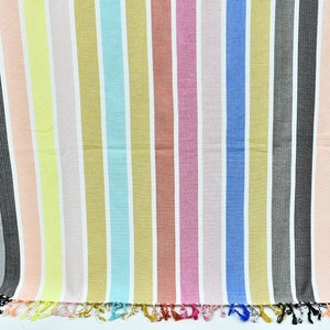 Rainbow Towel, Special Designed Towel, Turkish Towel, Beach Towel, Pool Towel, 40&quot;x67&quot;, Wedding Gift Towel, Bridesmaid Towel, Peshtemal B-14