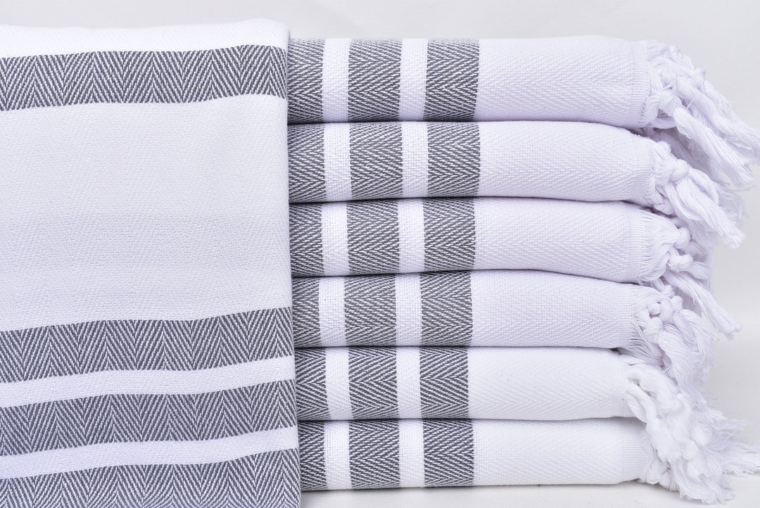 Bath Towel, Organic Towel, Gray Towel, Chevron Peshtemal, 40x71 Inches ...