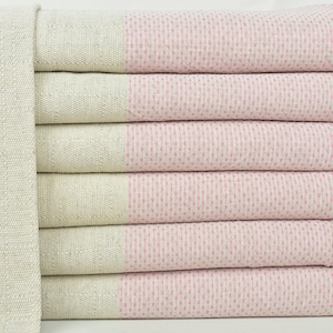 Custom Blanket, Bedcover, Pink Throw, Linen Throw, 95x95 Inches Throw Blanket, Oversize Throw, Camping Throw, Couch Blanket,