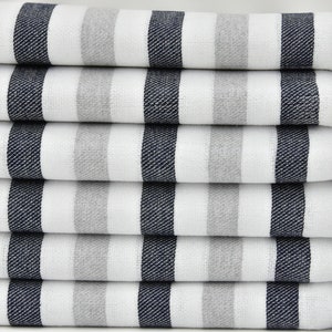 Black Gray White Striped Towel Turkish Towel Turkish Beach Towel 40&quot;x70&quot; Turkish Peshtemal Turkey Bath Towel Home Decor Hammam Towel I-01