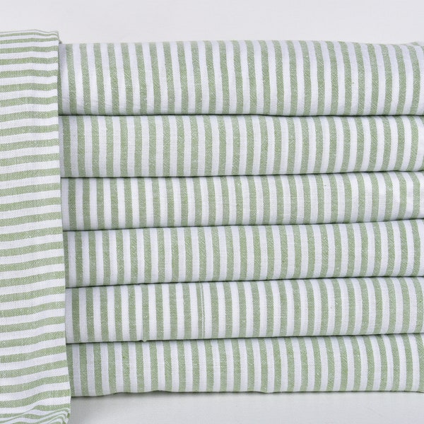 Personalized Turkish Towel, Turkish Beach Towel, Khaki Green Peshtemal, Striped Peshtemal, 40x63 Inches Small Blanket, Yoga Peshtemal,