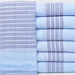 Wedding Gift Towels, Turkish Beach Towel, Baby Blue-Navy Blue Towel, Striped Peshtemal, 38x71 Inches Turkish Towel Wholesale,