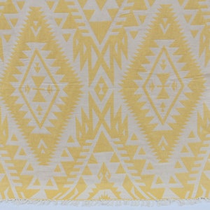 Holiday Towel, Beach Towel, Organic Cotton Towel, Wedding Gift Towel, Turkish Bath Towel, Mustard Patterned Towel, 40x70 inches Towel, U-37