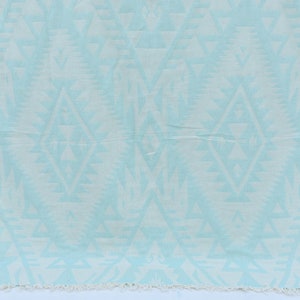 Small Blanket, Wedding Gift Towel, Turkish Bath Towel, Beach Towel, Organic Cotton Towel, Mint Patterned Towel, 40x70 inches Towel, U-37