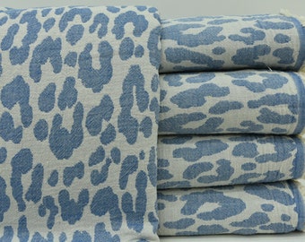 Gift Blanket, Organic Blanket, Turkish Blanket, Decorative Bedspread, Soft Sofa Cover, Blue Blanket, Chic Bed Cover, 78"x98" Blanket, U-101
