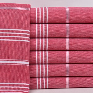 Türkisches Handtuch für Bad, personalisiertes Strandtuch, dunkelrotes Handtuch, gestreiftes Handtuch, 40x71 Zoll Hochzeitsgeschenke für Paar personalisiert,