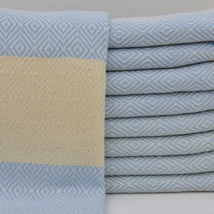 Turkish Hand Towel Tea Towel Baby Blue Towel Dish Towel 25&quot;x40&quot; Napkin Patterned Towel Small Cotton Towel Turkish Peshkir Towel A-201
