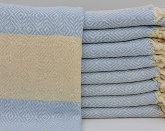 Turkish Hand Towel Tea Towel Baby Blue Towel Dish Towel 25"x40" Napkin Patterned Towel Small Cotton Towel Turkish Peshkir Towel A-201