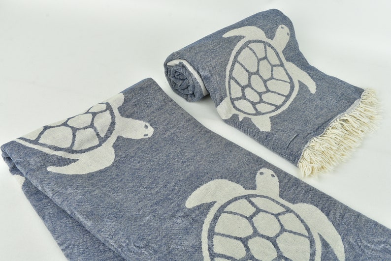 Custom Beach Towel Turkish Towels Beach Navy Towel Tortoise Etsy
