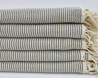 Turkey Towel Turkish Towels Peshtemals Tribal Towel Sauna Towel Black Towel Bohemian Towel Turkish Towel Turkish Peshtemal 40"x70" T-05