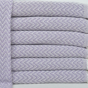 Large Towel, Picnic Blanket, Lilac Throw, Chevron Throw, 63x75 Inches Throw Blanket, Organic Blanket, King Size Throw, Turkey Blanket,