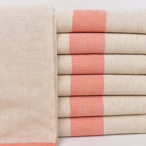 Turkish Towel, Monogram Beach Towel, Orange Towel, Striped Towel, 36x71 Inches Linen Towel, Wedding Gift Ideas, Gym Towel, Travel Towel,