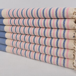 Personalized Turkish Bath Towel, Bridal Shower Gift Towels, 40&quot;x70&quot;, Embroidered Bath Towels, Wedding Gift Towel, Pink and Blue Towels T-16