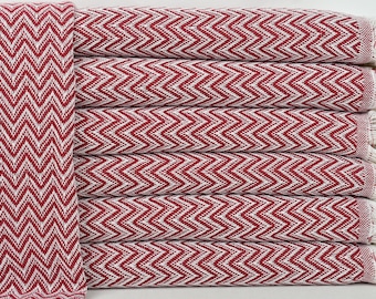 Custom Blanket, Turkish Blanket, Burgundy Throw, Chevron Throw, 63x75 Inches Designer Bedspread, Bedding Blanket, Turkey Blanket,