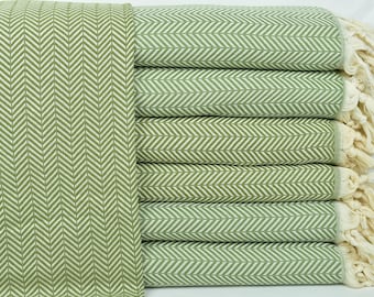 Wholesale Blankets, Beach Blanket, Light Khaki Green Throw, Chevron Throw, 91x75 Inches Organic Cotton Bedspread, Picnic Throw,