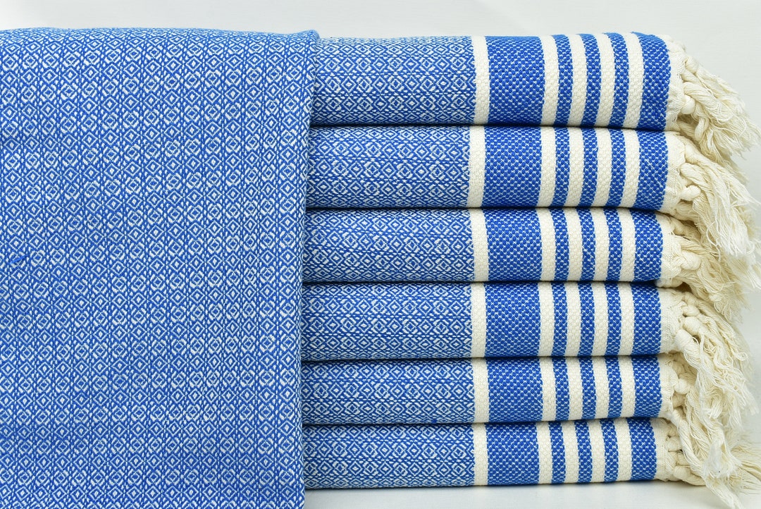 Monogram Hand Towel Wedding Gift Towels Sax Blue Towel Etsy