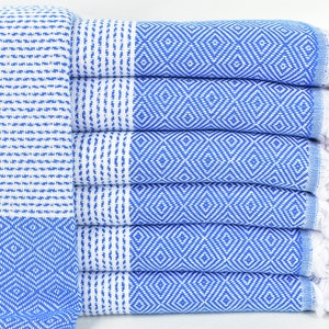 40x71 Inches Turkish Bath Towel, Turkish Towel Beach, Sax Blue Towel, Diamond Towel, Bridesmaid Gift Box Towel, Holiday Towel,