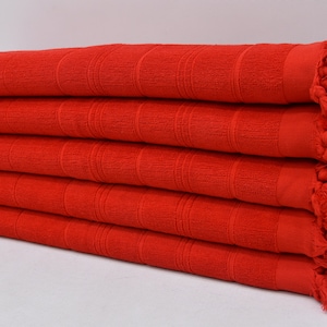 Wedding Gift Towel, Turkish Hand Towel, Organic Cotton Towel, Kitchen Decor Towel, Face Towel, Red Hand Towel, 18&quot;x40&quot; Hand Towel, D-204