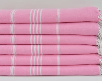 Bulk Towel Bachelorette Gift Pink Towel Turkish Towel Striped Towel Decoration Towel 70"x40" Wedding Towel Turkish Peshtemal Gift Towel I-23