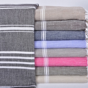Turkish Towel, Bath Towel, Beach Towel, Striped Towel, 40x71 Inches Cotton Peshtemal, Couch Cover, Gift Peshtemal, Guest Peshtemal,