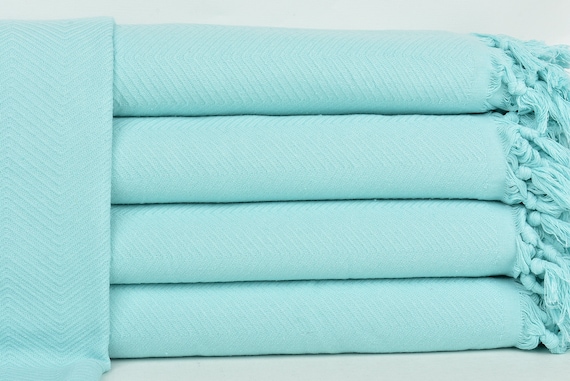 Großhandel Decken, Hochzeitsgeschenk Decken, Mint Decke, Chevron Throw, 200x220 cm Bio-Baumwolle Tagesdecke, Türkische Decke,