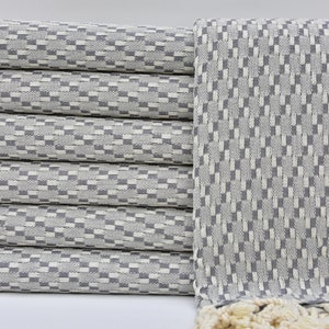 Gray Peshtemal Hammam Towel Handmade Towel Bulk Towel Peshtemal Towel Spa Towel Turkish Towel 40&quot;x70&quot; Turkish Peshtemal Beach Towel I-17