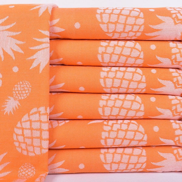 Organic Beach Towel, Beach Towel, Pineapple Patterned Peshtemal, 40x71 Inches Turkish Towel for Beach, Hammam Peshtemal,