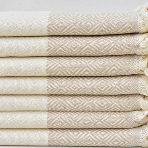 Hand Towel Beige Napkin Towel Small Towel Head Towel Peshkir Towel Turkish Hand Towel 18&quot;x40&quot; Turkish Towel Face Towel Dish Towel A-201