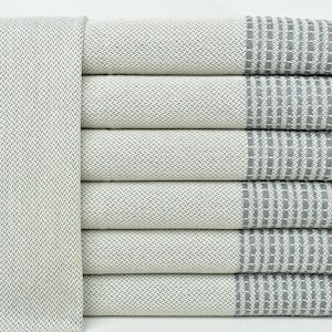 Hanging Kitchen Hand Towel, Monogrammed Tea Towel, Dark Gray Towel, Striped Towel, 20x40 Inches Gift For Her, Tea Towel, Little Towel,