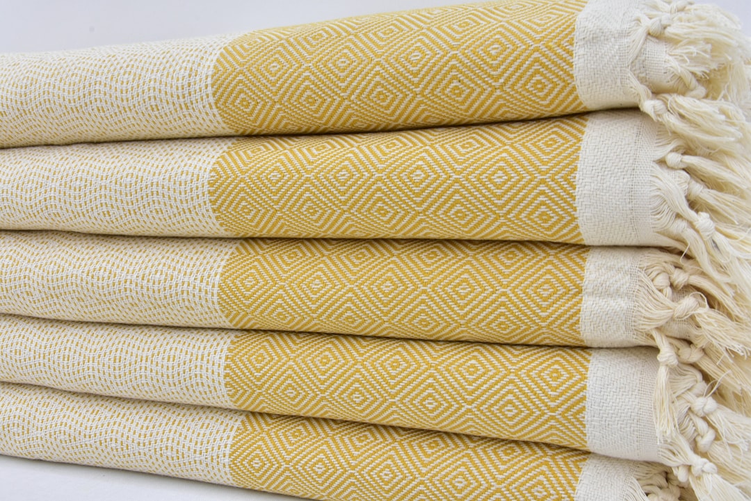 Turkish Blanket Mustard Blanket Sofa Blanket Home Decor Blanket 79x95