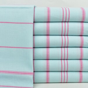 Hanging Kitchen Hand Towel, Custom Kitchen Towel, Mint-Pink Towel, Striped Towel, 24x40 Inches Gift For Him, Fitness Towel, Guest Towel,