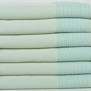 Home Decor Blanket, Custom Blanket, Mint Throw, Striped Throw, 91x95 Inches Cotton Blanket, Curtain Blanket, Oversize Blanket,