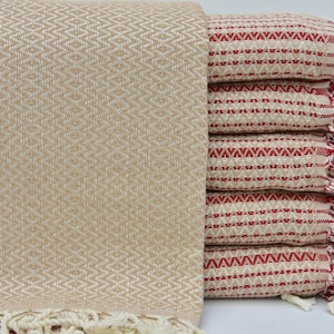 Peshtemal Towel Turkey Towel Turkish Peshtemal Beach Towel  Turkish Towel BeigeTowel 40&quot;x70&quot; Cotton Towel Hammam Towel Bath Towel I-09