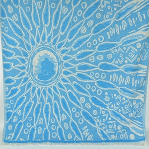 Personalized Beach Towel, Turkish Towel, Turquoise Towel, Round Design Towel, 36x71 Inches Customized Beach Towel, Home Decor Towel,