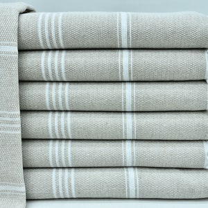 Organic Towels, Turkish Beach Towel, Wedding Gift Towel, 40&quot;x70&quot;, Bath Towel, Gift For Mom, Beige Cotton Towels, Soft Towels, Peshtemal B-07