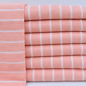 Salmon Color Towel Soft Towel Turkey Towel Turkish Towel Turkish Peshtemal 40&quot;x70&quot; Cotton Towel Beach Towel Bath Towel Soft Towel B-01