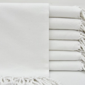 White Towel Beach Towel Turkish Towel Turkish Peshtemal 40"x70" Cotton Towel Hammam Towel Peshtemal Towel White Peshtemal Bath Towel I-20