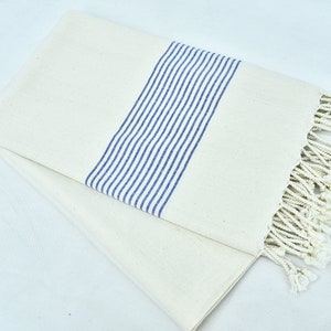 Bath Towels, Sax Blue Towel, Beach Towel, Turkish Towel, 36&quot;X67&quot; Picnic Towel, Natural Hammam Towel, Striped Towel, Turkish Peshtemal, O-05