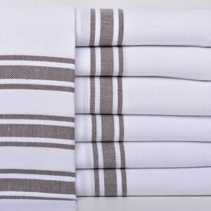 Turkish Beach Towel, Organic Cotton Towels, Brown Towel, Striped Peshtemal, 38x71 Inches Gift For Her, Yoga Towel, Tablecloth Towel,