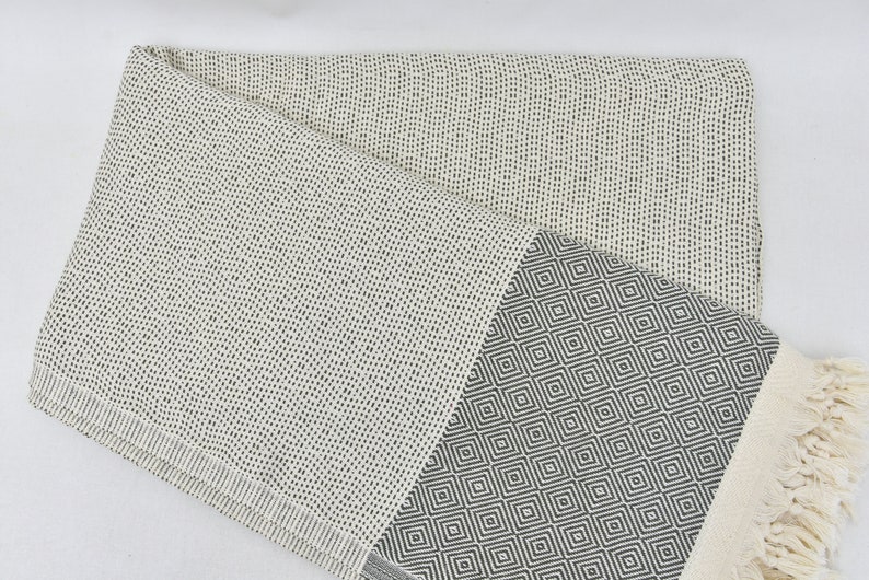 Dark Gray Blanket Personalized Blanket Decor Blanket Etsy