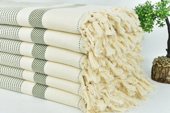 Bedcover Turkish Throw Blanket Khaki Green Blanket Striped Blanket 79x87 Inches Sofa Cover Pilates Throw Xmas Gift Blanket Etsy UK