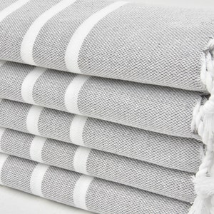 Gray Hand Towel Turkish Hand Towel 18&quot;x40&quot; Turkish Towel Cotton Hand Towel Face Towel Small Towel Kitchen Towel Dish Towel Tea Towel O-202