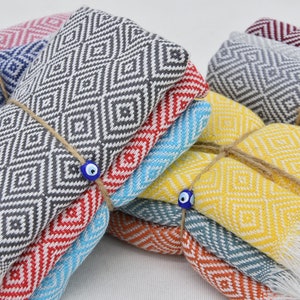 SET OF 3 PCS Napkin Towel, Hand Towel, Small Towel, Tea Towel, Turkish Hand Towel, Peshkir, 12"x20" Turkish Face Towel, Dish Towel N-204