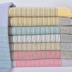 Personalizable Towel, Turkish Towel, Beach Towel, Geometric Towel, 40x71 Inches Cotton Peshtemal, Small Blanket, Organic Peshtemal,