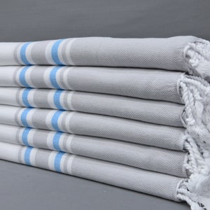 Bridesmaid Gift Towel, Beach Towel, Organic Cotton Towel, Turkish Bath Towel, Peshtemal Towel, Gray Bath Towel, 36x70 inches Towel, D-19